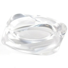 Silver Finish Round Countertop Soap Holder